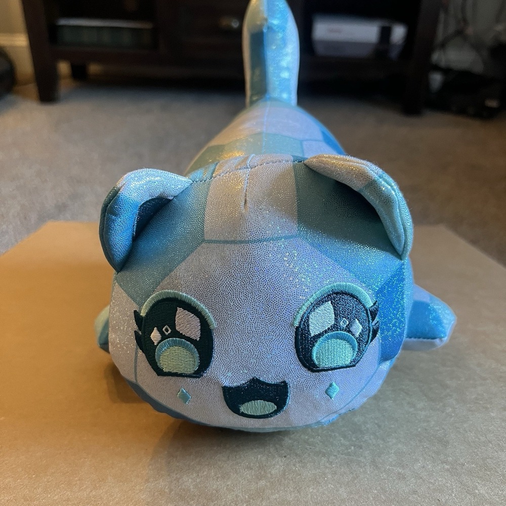 Aphmau Diamond Cat Plush MeeMeow Celestial 11" HTF Stuffed Animal Embroidered